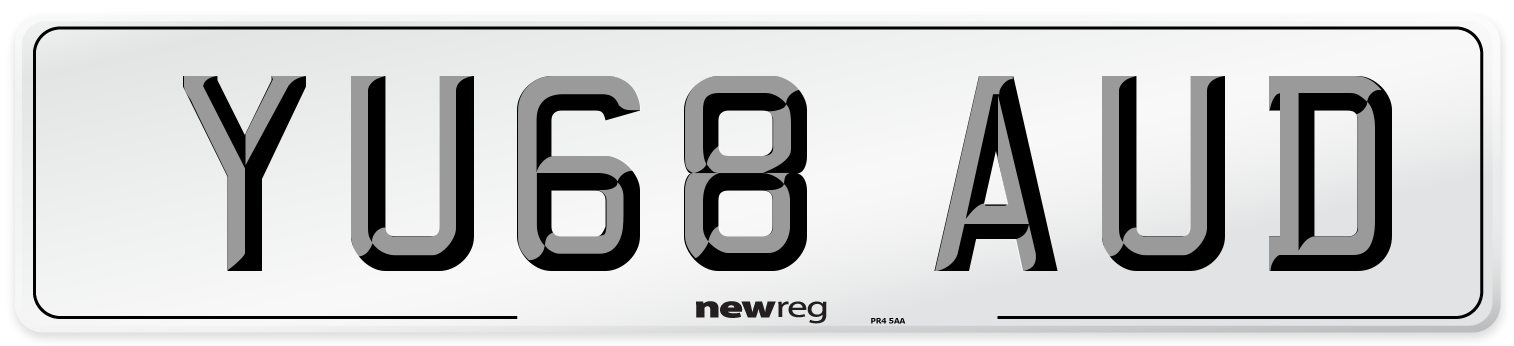 YU68 AUD Number Plate from New Reg